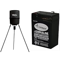 Wildgame Innovations Tri-Pod Deer Feeder + Wildgame Innovations 6V Rechargeable Battery