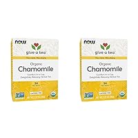 NOW Foods, Chamomile Tea, Comfort in a Cup, Relaxing and Caffeine-Free, Non-GMO, Premium Unbleached Tea Bags with No-Staples Design, 24-Count (Pack of 2)