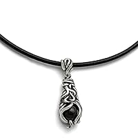 Stainless Steel Fancy Lobster Closure Polished Moveable Black Agate Necklace 20 Inch Measures 15.45mm Wide Jewelry Gifts for Women