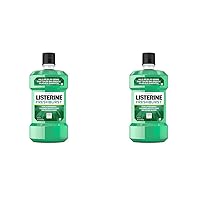 Listerine Freshburst Antiseptic Mouthwash for Bad Breath, Kills 99% of Germs That Cause Bad Breath & Fight Plaque & Gingivitis, ADA Accepted Mouthwash, Spearmint, 1 L (Pack of 2)