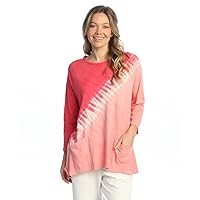 Jess & Jane Women's Coloring Mineral Washed Patch Pocket Cotton Tunic