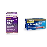 HealthCareAisle Allergy Relief Tablets 180 mg 180 Count and GoodSense Allergy Relief Tablets 10 mg 365 Count Bundle
