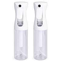 Continuous Nano Fine Mist Hair Spray Bottle - Reusable Beauty and Cleaning Solution - Ideal for Hairstyling & Plant Care - 10.1oz/300ml (Pack of 2)