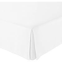 Egyptian Cotton Bed-Skirt (Queen, White) with 15