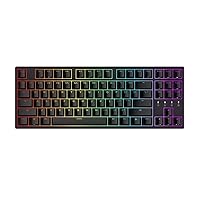 Mechanical Keyboard Gaming Keyboard Nebula RGB Cherry MX Switch PBT Keycaps Gaming Keyboard Compatible with PC/Gamer, Typist (Color : Black, Size : Red Switch)
