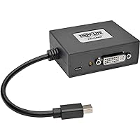 Tripp Lite 2-Port Mini DisplayPort to DVI Multi Stream Transport Hub, MDP 1.2, MDP to DVI, 1080p (B155-002-DVI-V2)