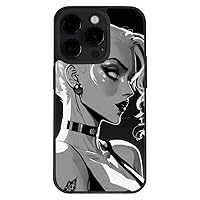 Anime Style Tattooed Girl with a Choker iPhone 14 Pro Max Case - Hot Cool Phone Case for iPhone 14 Pro Max - Printed iPhone 14 Pro Max Case Multicolor