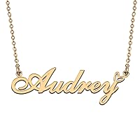 HUAN XUN Personalized Custom Initial Pendant Name Necklaces for Women Girls in Gold Silver