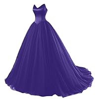 Women's Sweetheart A Line Prom Dress Strapless Formal Evening Gowns