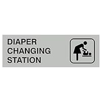 Signs ByLITA Basic Diaper Changing Station Sign (Lt Gray) - Large