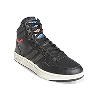 adidasHoops Mid 3.0 Sneaker Men's, Black/Carbon/White-red, 10.5