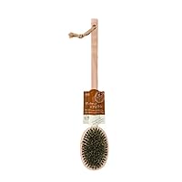 OHE Bath Mate Body Brush, Curved Pattern, Hard, Natural Wood, Approx. 15.4 x 3.0 x 2.8 inches (39 x 7.5 x 7 cm), Brown