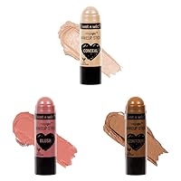 Wet n Wild MegaGlo Conceal & Contour Stick, Nude For Thought & Makeup Stick Conceal and Contour Blush Pink Floral Majority & Makeup Stick Conceal and Contour Brown