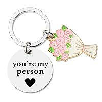 Birthday Christmas Gifts for Wife Girlfriend Gift Keychain for Women Girlfriend Anniversary Bdy Gifts for Wife from Husband Fiancee Gifts for Women Friends Gf Wifey You're My Person Keychain Engraved
