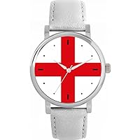 English Flag Watch Ladies 38mm Case 3atm Water Resistant Custom Designed Quartz Movement Luxury Fashionable