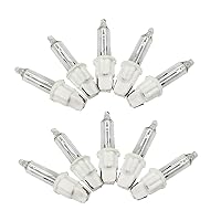 Clear 12 Volt Mini Christmas Replacement Bulbs for Incandescent String Lights, Mini Base, 0.96 Watt, 80 mA (5)