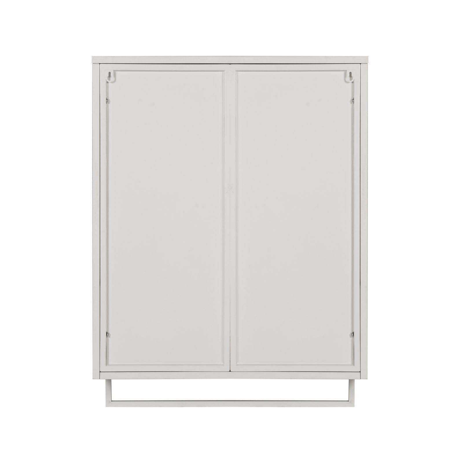 Bathroom Cabinet Wall Mounted with Detachable Shelves,Double Glass Door Wall Storage Cabinet,Kitchen Pantry Sideboard,Wall Storage Organizer for Bathroom Kitchen Laundry Room Dining Room White Style 3