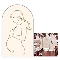 Pregnant Woman Arched Fabric Backdrop Covers for Pregnancy Party 2.2x5FT Arch Stand Cover Baby Shower Parties Decorations Props