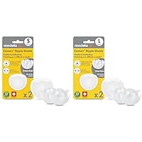 Medela 16mm Extra Small and 24mm Medium Contact Nipple Shields for Breastfeeding - 2 Count Shields Plus Carrying Case