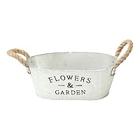 Succulent Plant Container With Twine Handles Vintage White Bucket Flower Farmhouse Planting Gardening Watering Home Decor Supplies Plastic Flower Pots