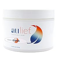 Aulief Topical Pain Relief Cream by China-Gel - Herbal Therapeutic Massage Cream to Help Sooth Away Muscle and Joint Discomfort, Dye-Free White Gel, 8 oz Jar