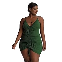 Cami Ruched Dress Green