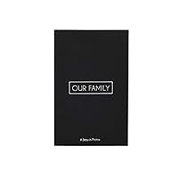 Our Family Coffee Table Photo Album, Holds 180 4x6 Photos, Black Linen