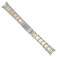 Ewatchparts MIDSIZE 18K/SS OYSTER WATCH BAND BRACELET COMPATIBLE WITH 31MM ROLEX MIDSIZE WATCH 17MM