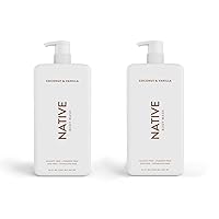 Native Body Wash for Women, Men | Sulfate Free, Paraben Dye with Naturally Derived Clean Ingredients, 36 oz bottle pump- 2 Pack (Coconut & Vanilla) 72.0 Fl Oz