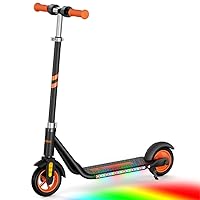 Kids Electric Scooter Ages 6-12, Colorful LED Lights, Up to 9.3 MPH & 7.5 Miles,150W Electric Scooter for Kids with 3-Speed Adjustment