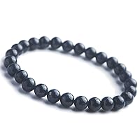 Genuine Natural Blue Sapphire Gemstone Bracelets For Women Men Healing Crystal Round Bead Stretch Bracelet Jewelry 6-10mm