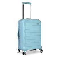 Pagosa Indestructible Hardshell Expandable Spinner Luggage, Baby Blue, Carry-on