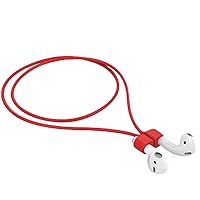 Ultra Strong Magnetic Anti-Lost Straps for AirPods, Colorful Soft Silicone Sports Lanyard Compatible with Airpods 1st 2nd 3rd Generation Pro 3 2 1, Neck Rope Cord - Red