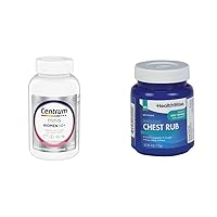Silver Women's Multivitamin for Women 50 Plus 280 Ct and HealthWise Medicated Chest Rub 4 oz Bundle