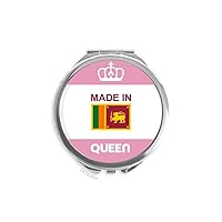 Made In Sri Lanka Country Love Mini Double-sided Portable Makeup Mirror Queen