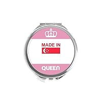 Made In Singapore Country Love Mini Double-sided Portable Makeup Mirror Queen