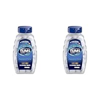 TUMS Ultra Strength Chewable Antacid Tablets for Heartburn Relief, Peppermint - 72 Count (Pack of 2)