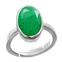 Choose Your Gemstone Adjustable Silver Plated Ring 5 Carat Natural Chakra Healing Astrological Stone