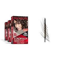 Bundle of Permanent Hair Color by Revlon, Brown Shades (Pack of 3) + Revlon ColorStay Micro Eyebrow Pencil with Built In Spoolie Brush, 456 Dark Brown (Pack of 1)