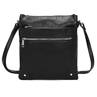 Fontanella Fashion Women's Lightweight PU Leather Simple Practical Design Crossbody Shoulder Handbag Ladies Casual Sling Bag -
