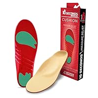 10 Seconds 3030 Pressure Relief with Metatarsal Pad Insoles, Moderate Arch Firmness, Low Arch, Provides Relief from Plantar Fasciatis, Mortons Nuroma and Diabetes Pain. (M 8/8.5, W 9.5/10)