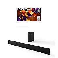 LG 83-Inch Class OLED evo G4 Series Smart TV 4K Processor Flat Screen with Magic Remote AI-Powered with Alexa Built-in (OLED83G4WUA, 2024), 3.1 ch. Sound Bar with Wireless Dolby Atmos