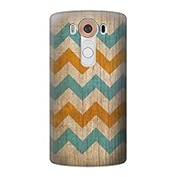 R3033 Vintage Wood Chevron Graphic Printed Case Cover for LG V10