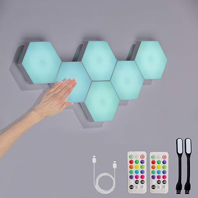 Mua Hexagon Lights with Remote, Smart DIY Hexagon Wall Lights ...