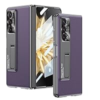Case Compatible with Huawei Honor Magic V2 with Built-in Screen ProtectorFull Body Case, Kickstand, Hinge Protection, Stand Case Compatible with Huawei Honor Magic V2 (Color : Purple)
