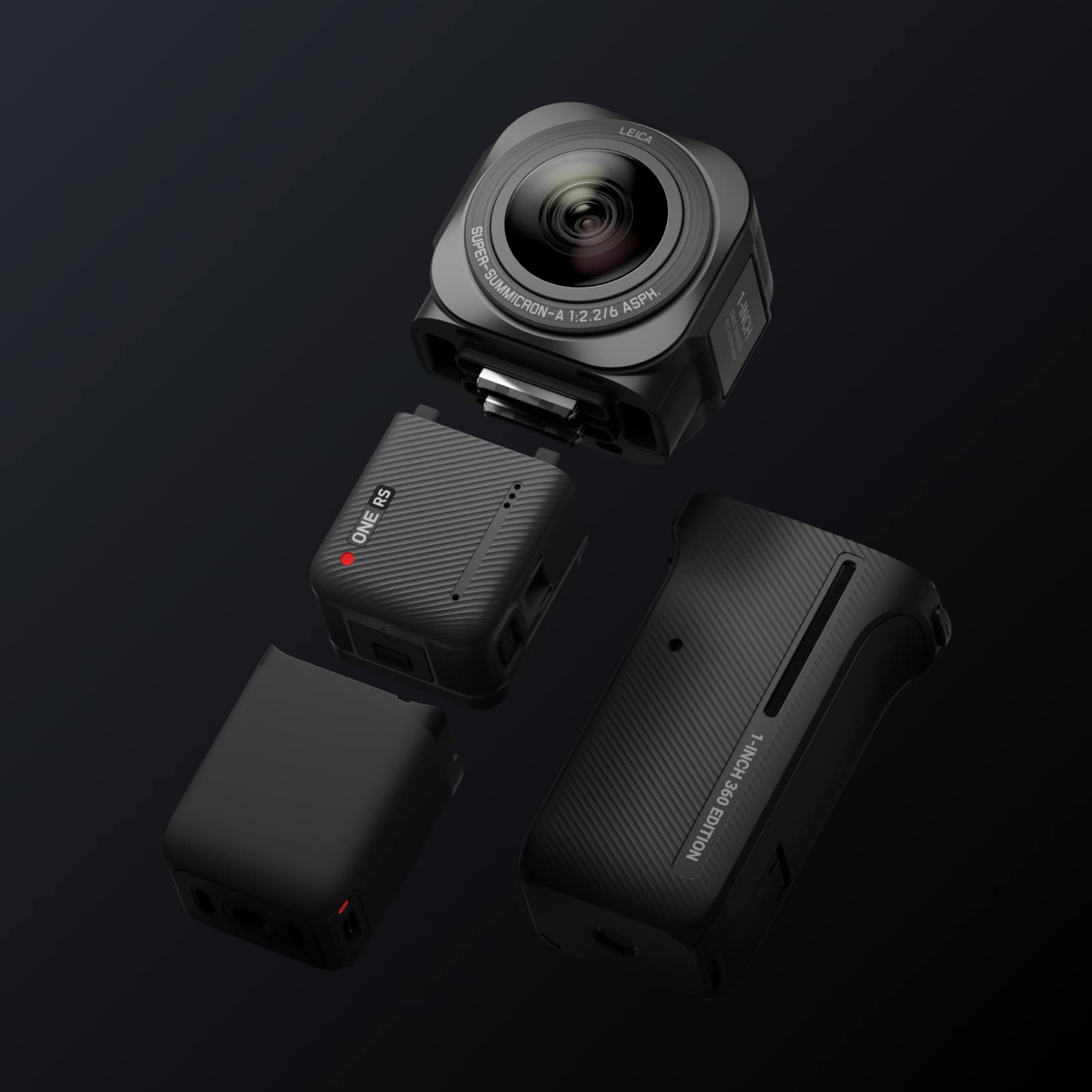 Insta360 ONE RS 1-Inch 360 Edition - 6K 360 Camera with Dual 1-Inch Sensors, Co-Engineered with Leica, 21MP Photo, FlowState Stabilization, Superb Low Light, Water Resistant