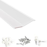 Garage Door Seal Top and Sides，36 FT Universal TPE Weather Stripping Garage Door Trim Seal Weatherproofing Garage Door Seals with Nails and Lids in White