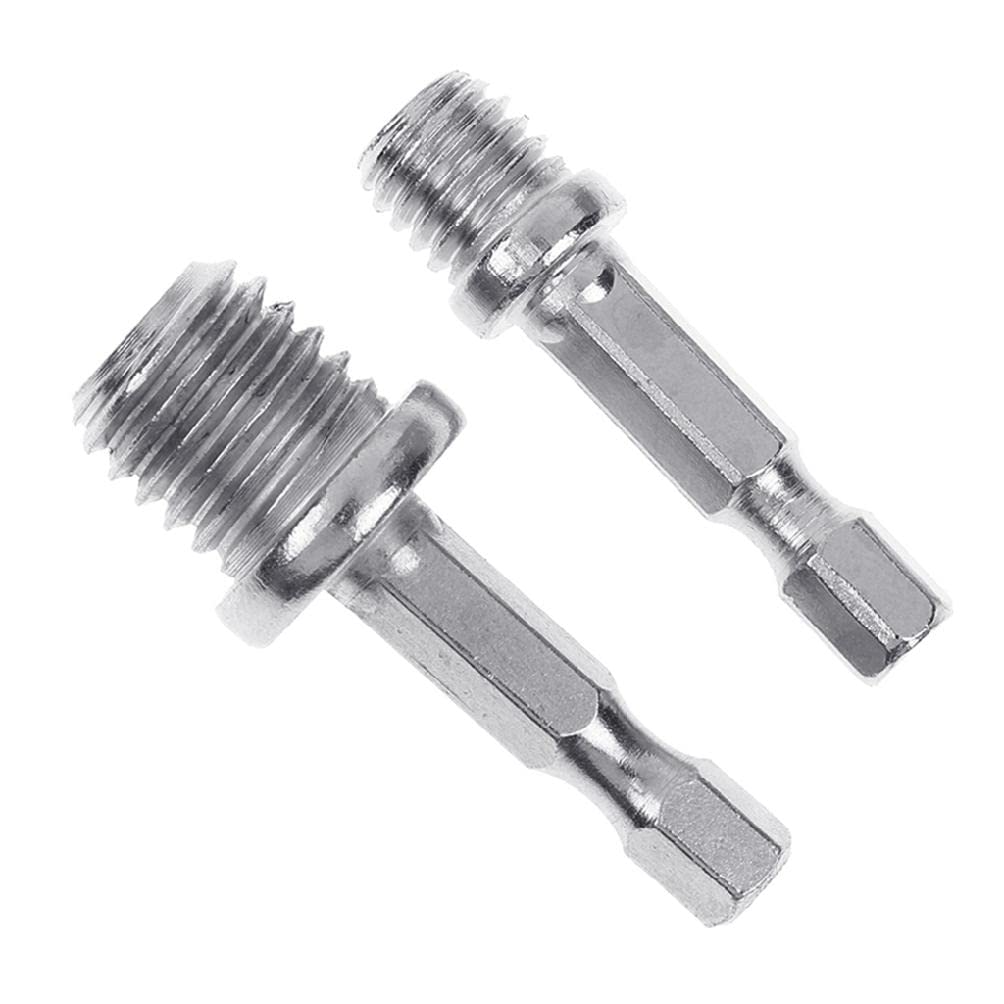 2Pcs/set Hexagonal Drill Adapter M10+M14 Wood Splitting Tools Electric Wrench Adapt Your Power Drill To High Torque Quick Connect Drill Chuck For Impact Driver 1/4 Drill Chuck Adapter 1/4 Drill Chuck