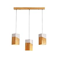 Wooden Small Ceiling Pendant Lamp Iron Chandelier for Restaurant Bar Cafe Restaurant Hanging Light Chandelier Dining Room and Chandelier Foyer Lighting Flush Mount Light