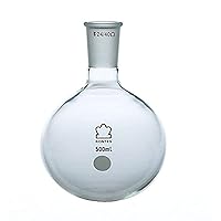 Chase KIMAX 601000-0629 Heavy Wall Round Bottom Flasks, Single 29/42 Standard Taper Neck, Borosilicate Glass, 500 ml